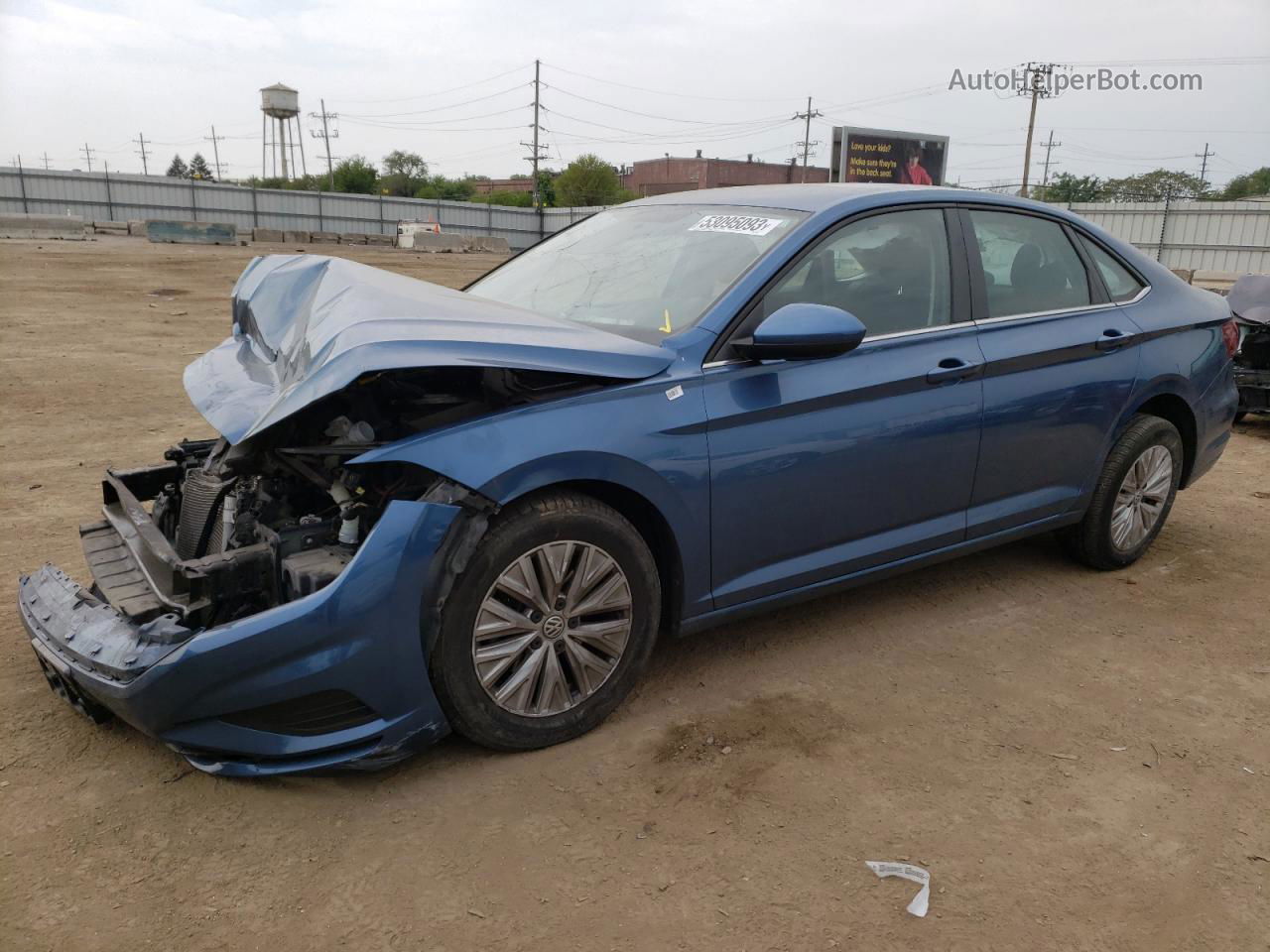 2019 Volkswagen Jetta S Blue vin: 3VWCB7BU8KM171284