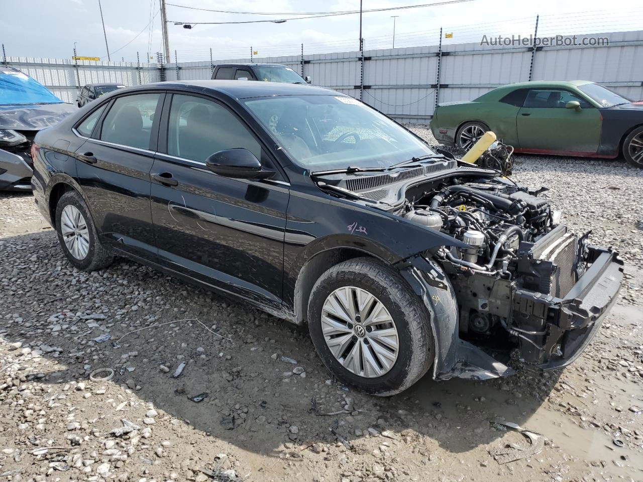 2019 Volkswagen Jetta S Черный vin: 3VWCB7BU8KM223920