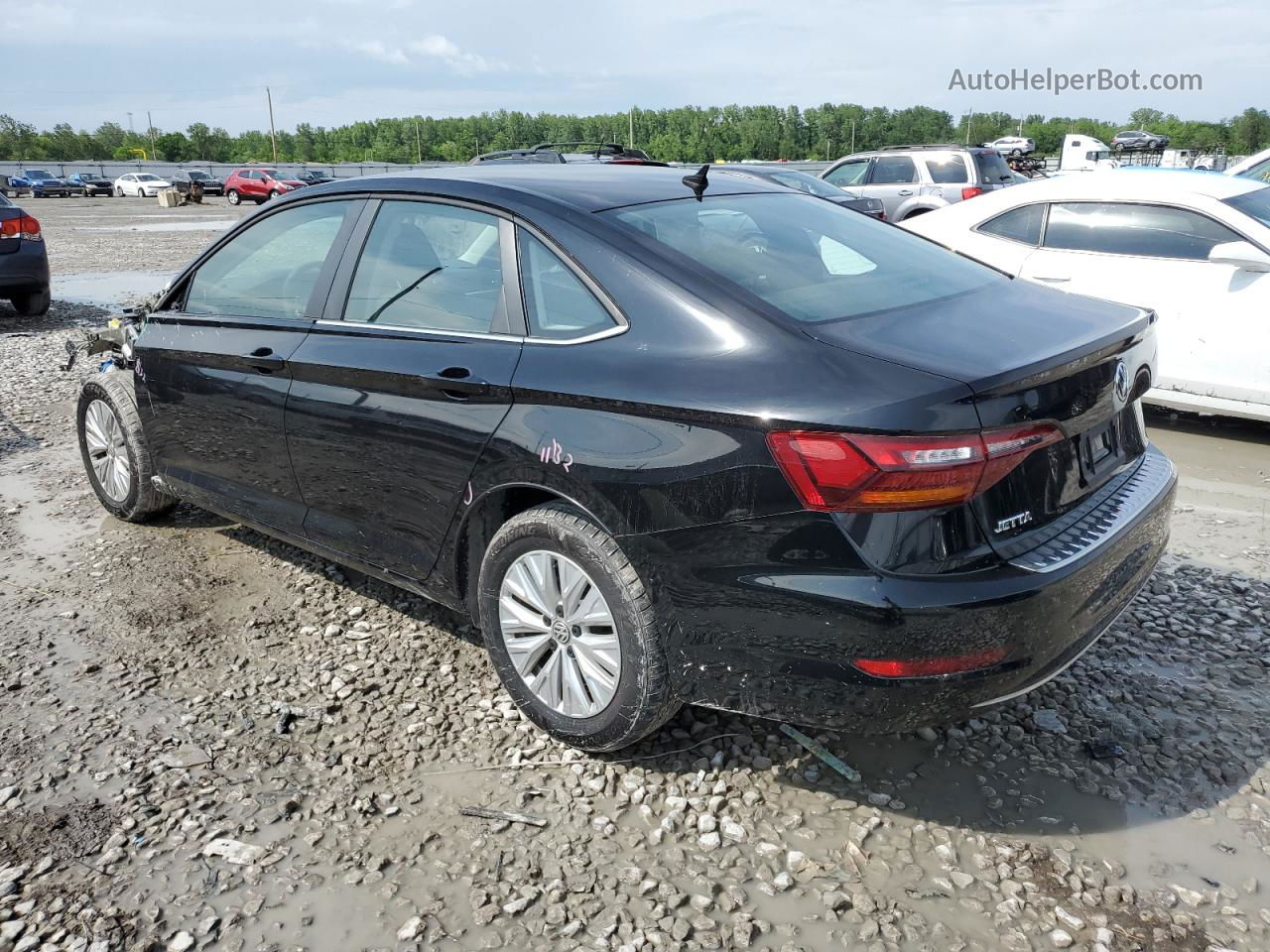 2019 Volkswagen Jetta S Черный vin: 3VWCB7BU8KM223920