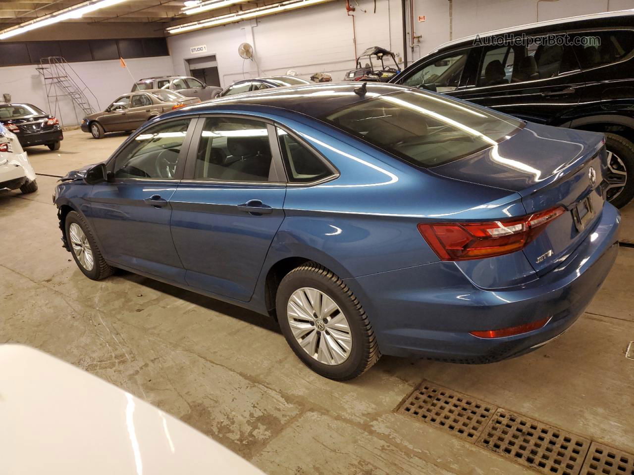 2019 Volkswagen Jetta S Blue vin: 3VWCB7BU8KM256044