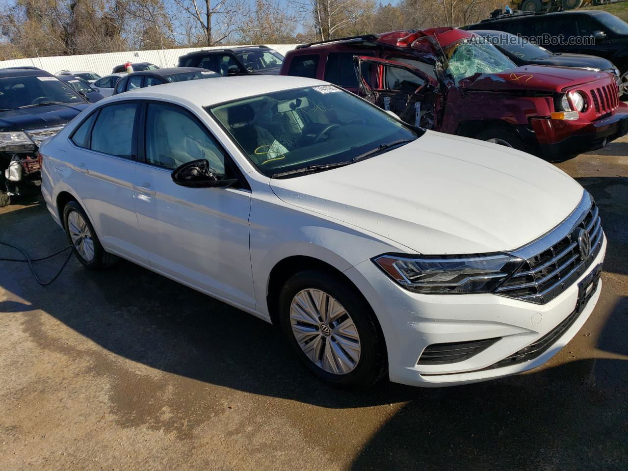 2019 Volkswagen Jetta S White vin: 3VWCB7BU9KM127665