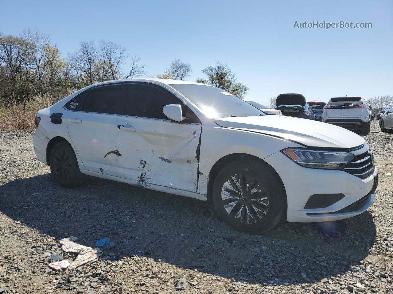 2019 Volkswagen Jetta S White vin: 3VWCB7BU9KM190054