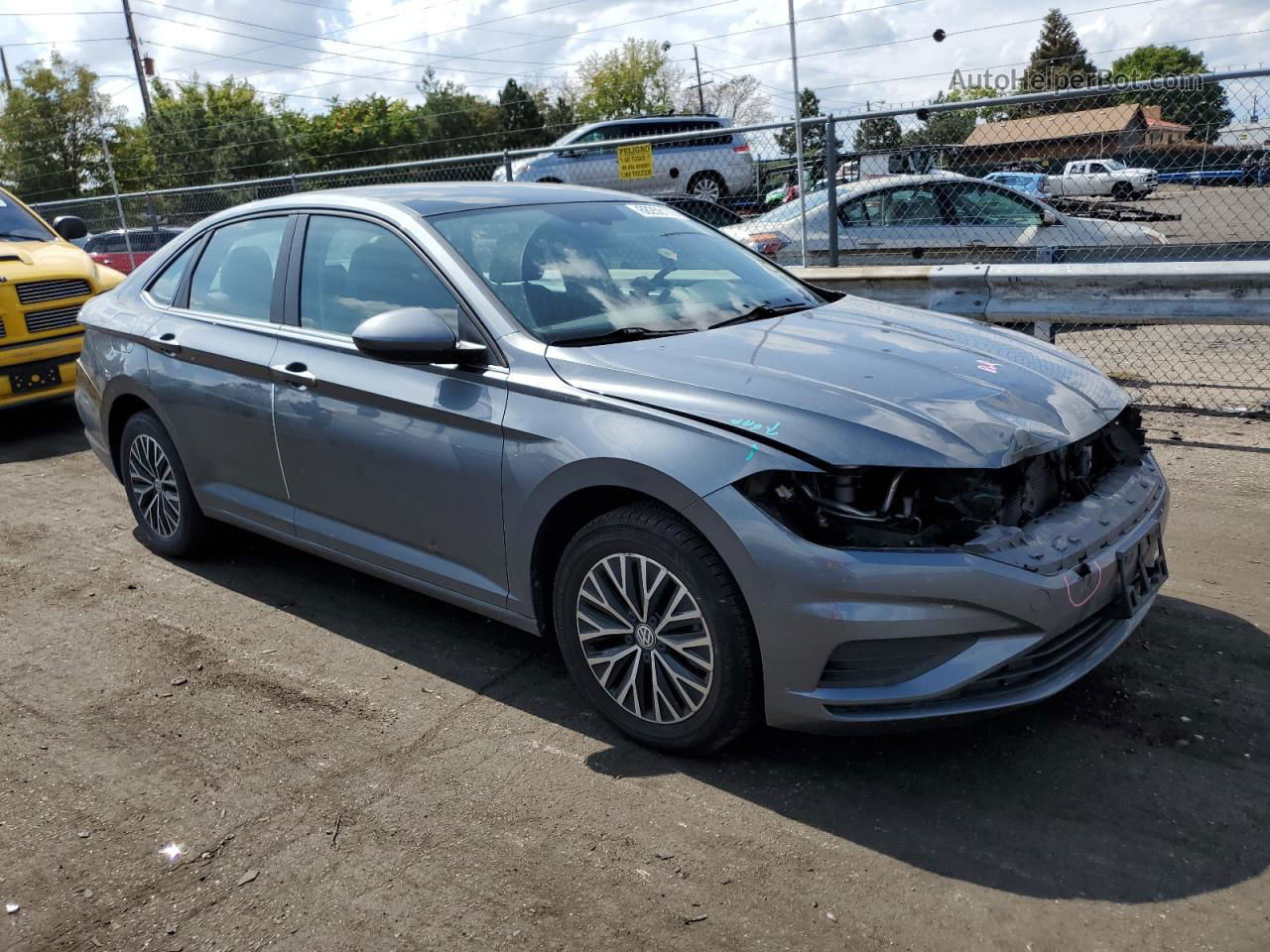 2019 Volkswagen Jetta S Серый vin: 3VWCB7BU9KM192497