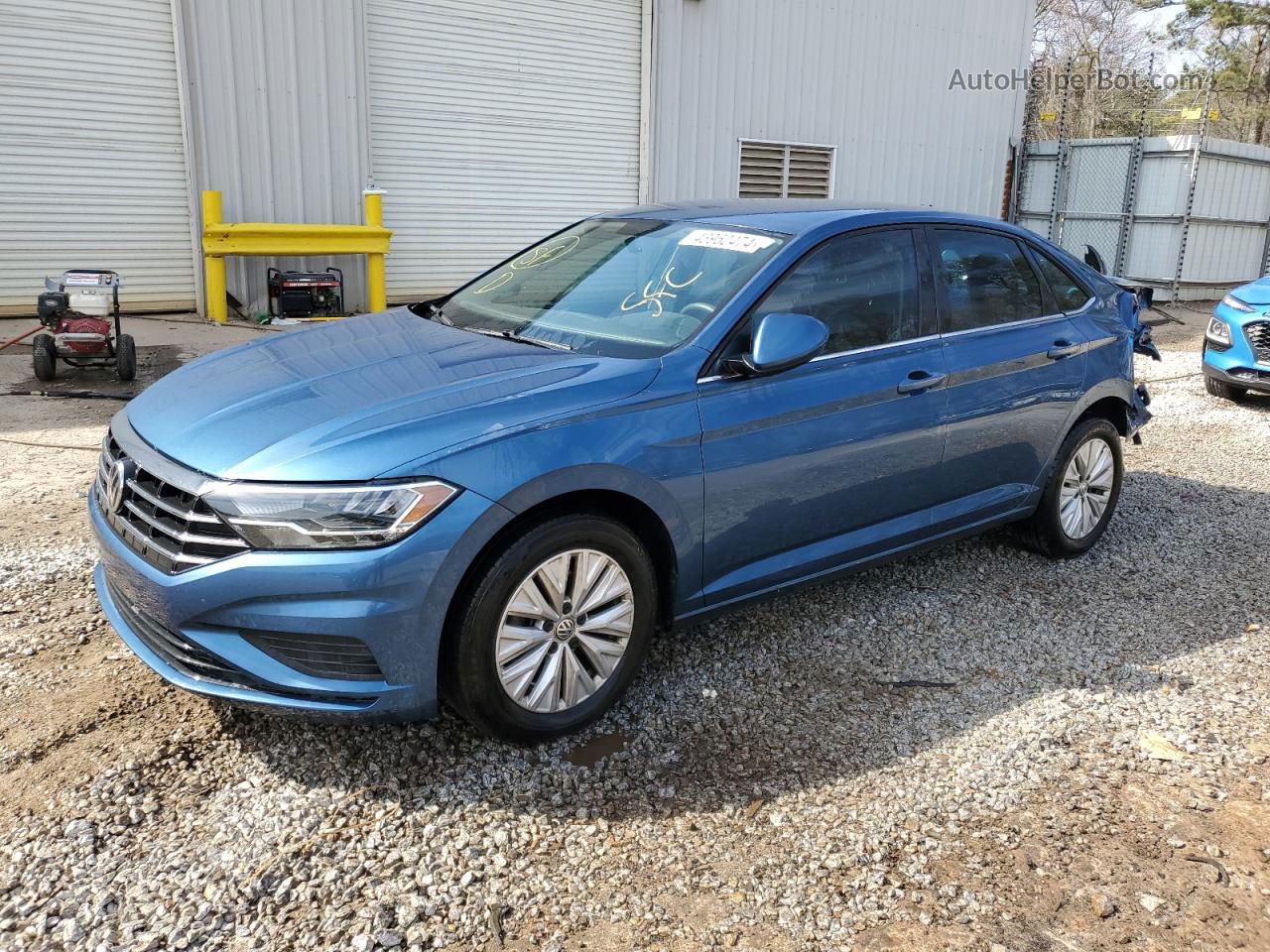 2019 Volkswagen Jetta S Синий vin: 3VWCB7BU9KM214756