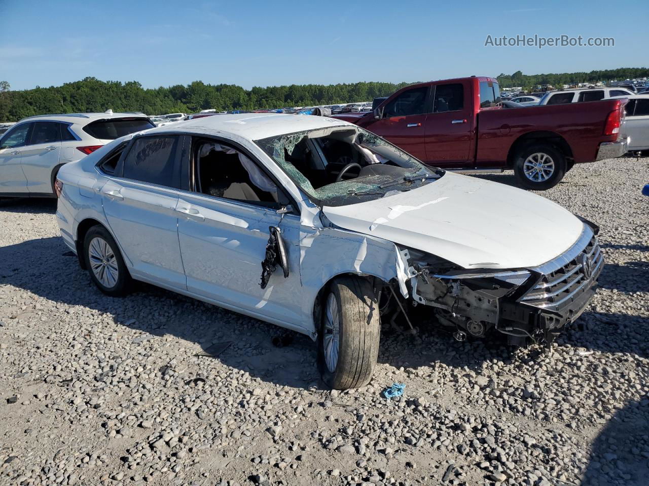 2019 Volkswagen Jetta S White vin: 3VWCB7BU9KM237258