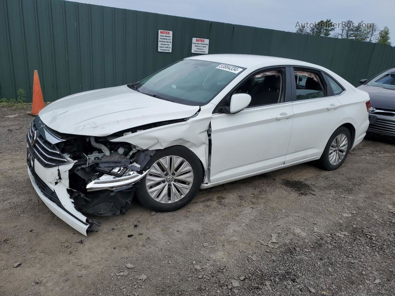 2019 Volkswagen Jetta S White vin: 3VWCB7BU9KM253959