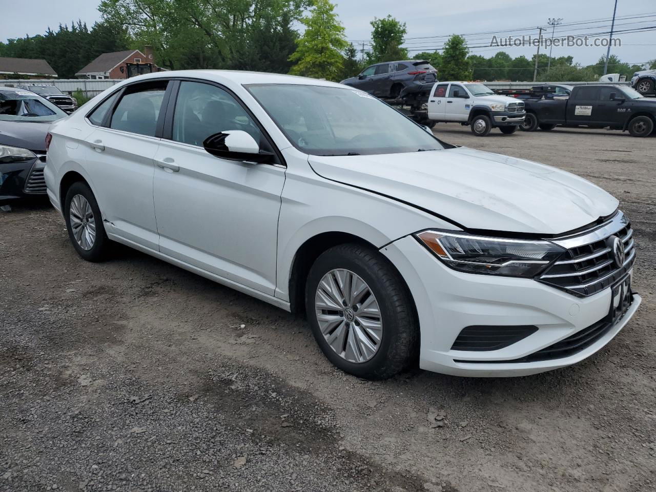 2019 Volkswagen Jetta S White vin: 3VWCB7BU9KM253959