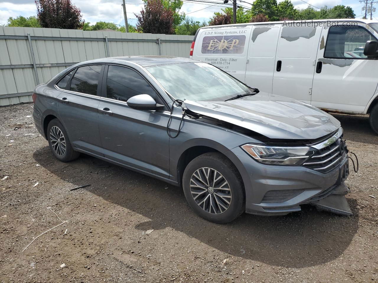 2019 Volkswagen Jetta S Gray vin: 3VWCB7BUXKM126198