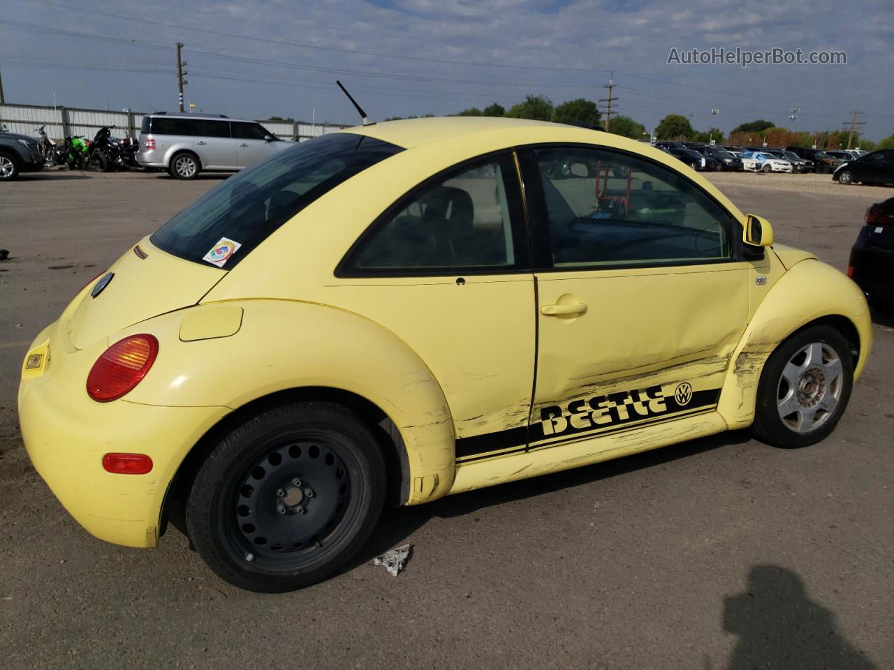 1999 Volkswagen New Beetle Gls Yellow vin: 3VWCC21C0XM424307