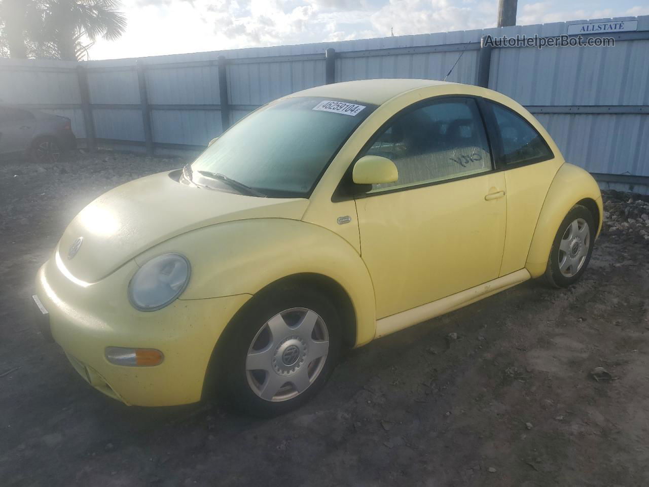 1999 Volkswagen New Beetle Gls Yellow vin: 3VWCC21C1XM429175