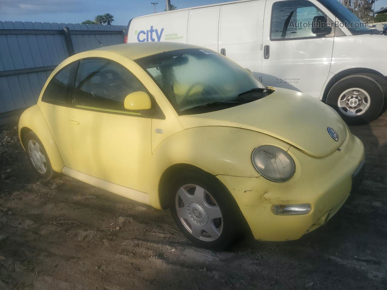 1999 Volkswagen New Beetle Gls Yellow vin: 3VWCC21C1XM429175