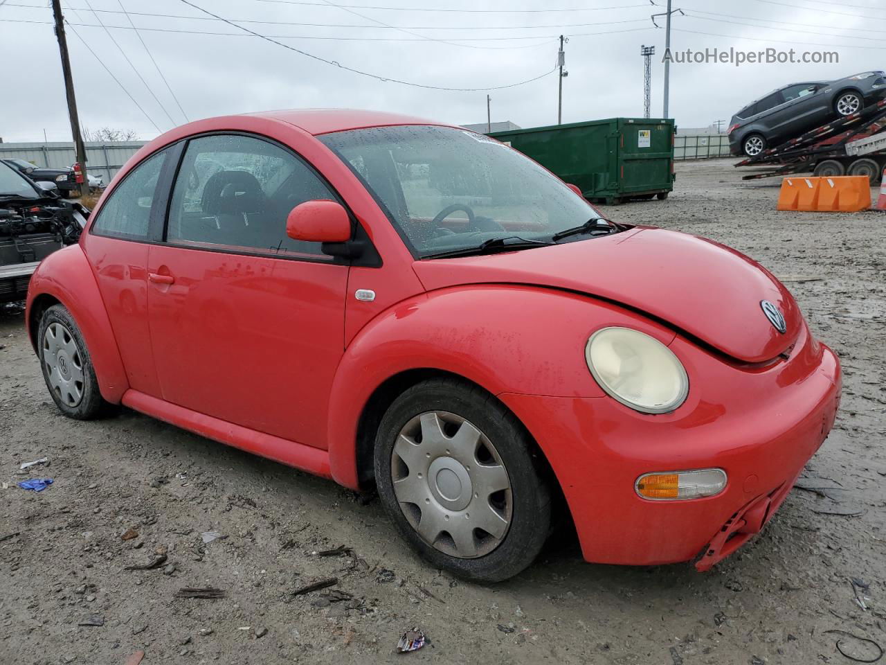 1999 Volkswagen New Beetle Gls Red vin: 3VWCC21C2XM422073