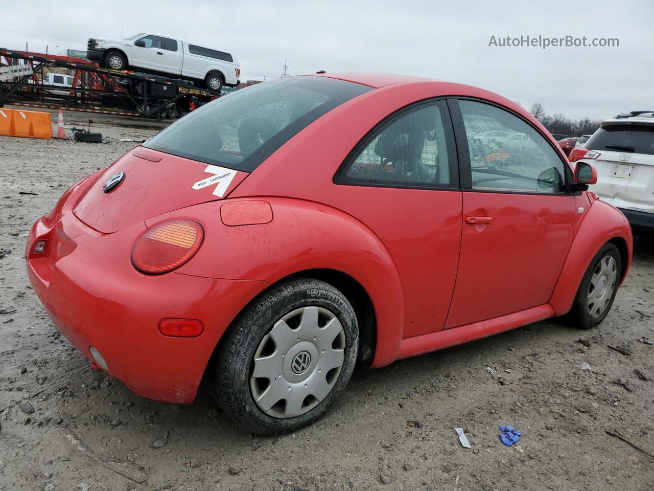 1999 Volkswagen New Beetle Gls Red vin: 3VWCC21C2XM422073