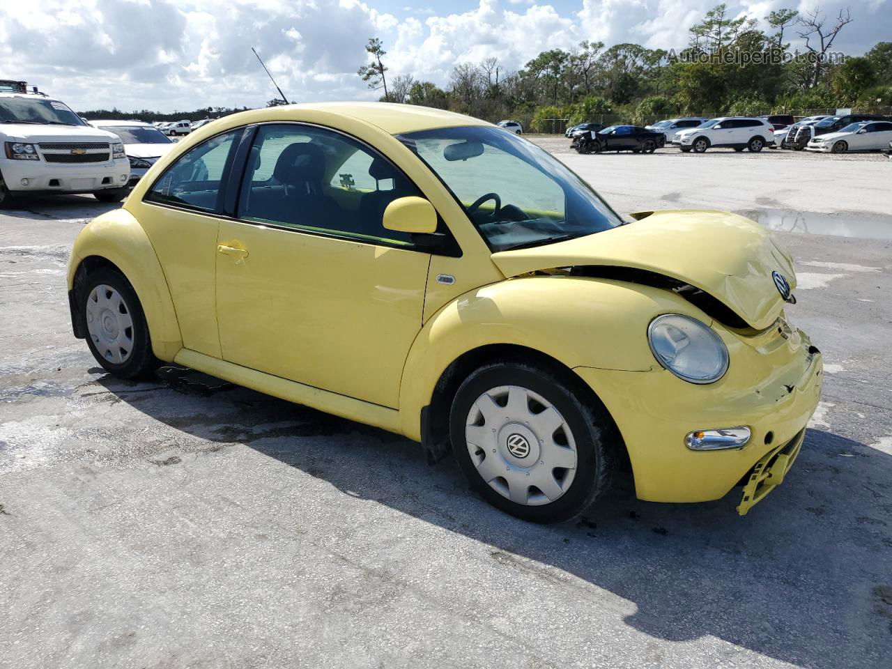 1999 Volkswagen New Beetle Gls Yellow vin: 3VWCC21C3XM451257