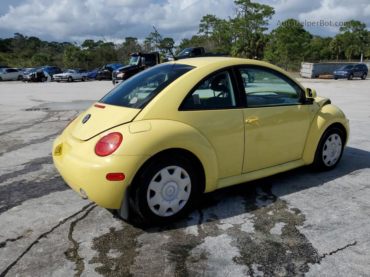 1999 Volkswagen New Beetle Gls Yellow vin: 3VWCC21C3XM451257