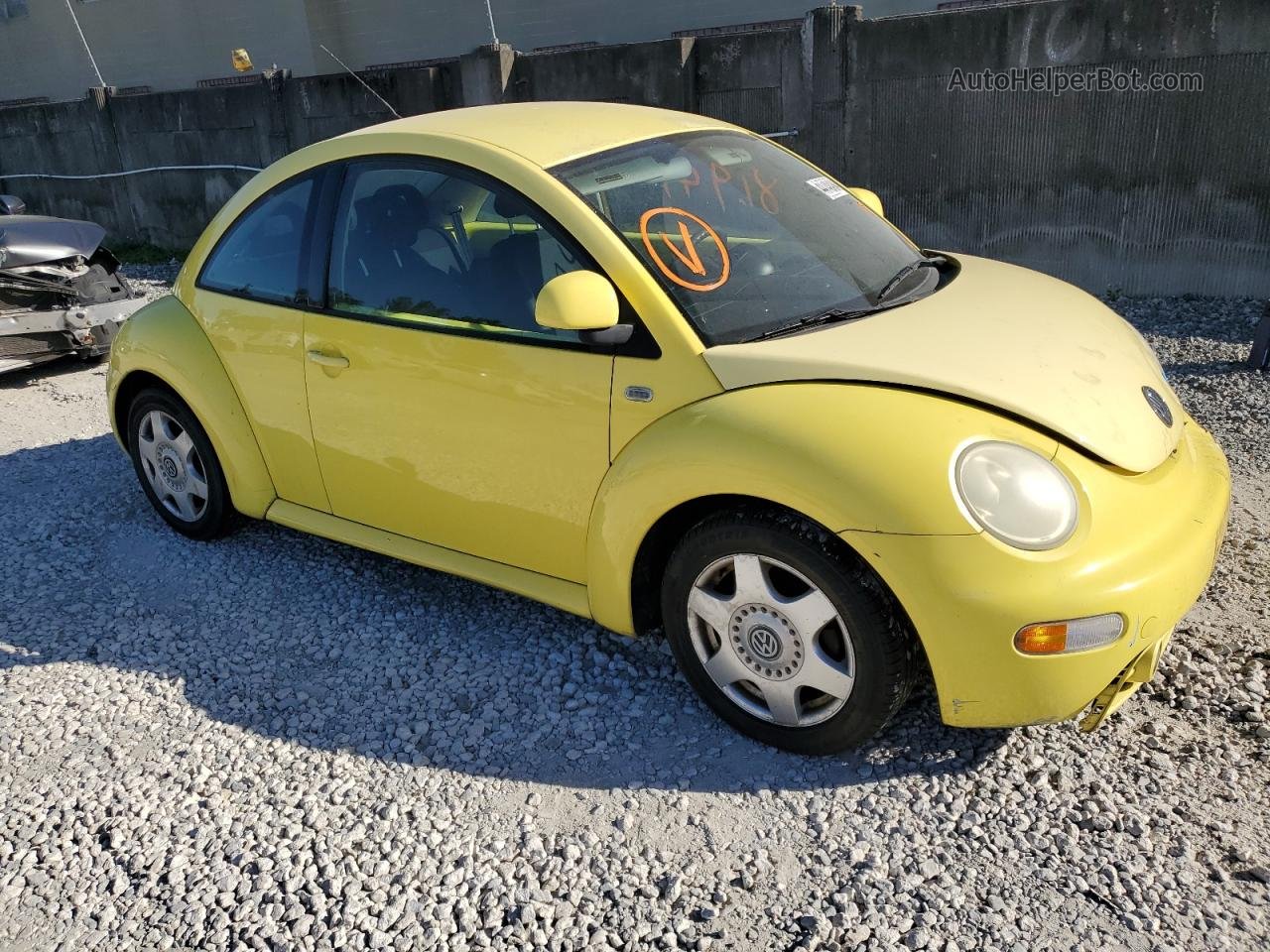 1999 Volkswagen New Beetle Gls Yellow vin: 3VWCC21C5XM419121