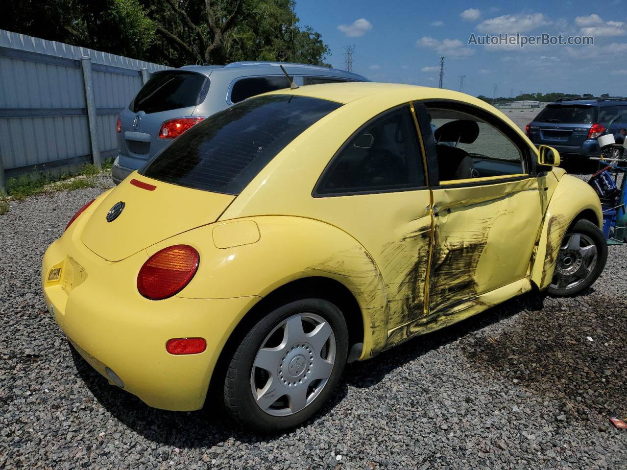 1999 Volkswagen New Beetle Gls Yellow vin: 3VWCC21C5XM425033