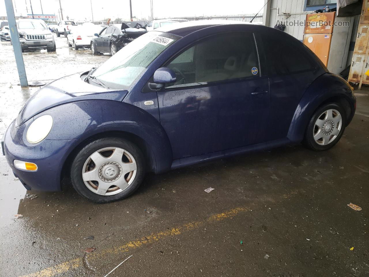 1999 Volkswagen New Beetle Gls Blue vin: 3VWCC21C5XM445864