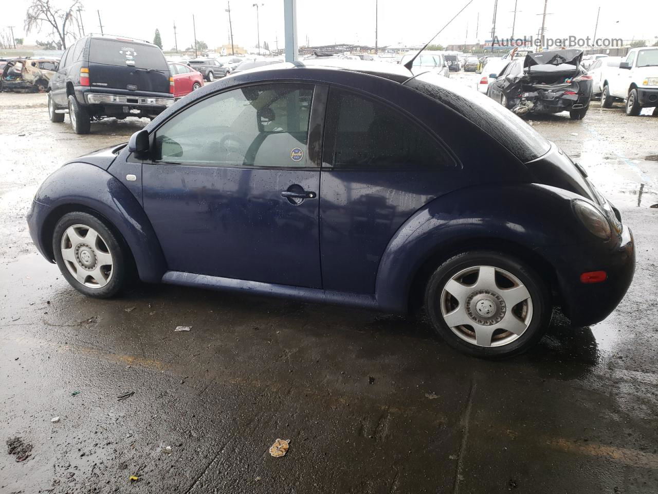 1999 Volkswagen New Beetle Gls Blue vin: 3VWCC21C5XM445864