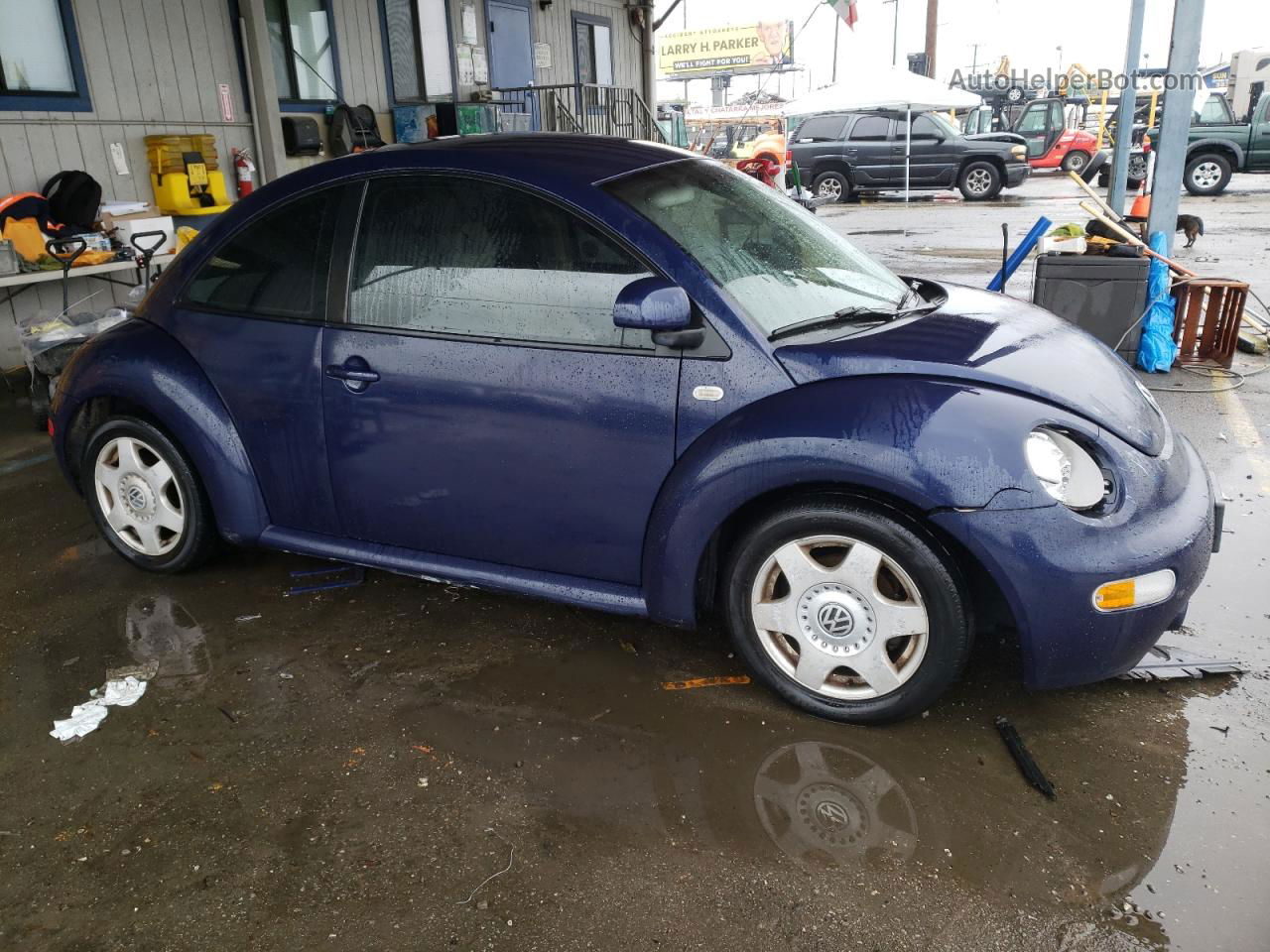 1999 Volkswagen New Beetle Gls Blue vin: 3VWCC21C5XM445864