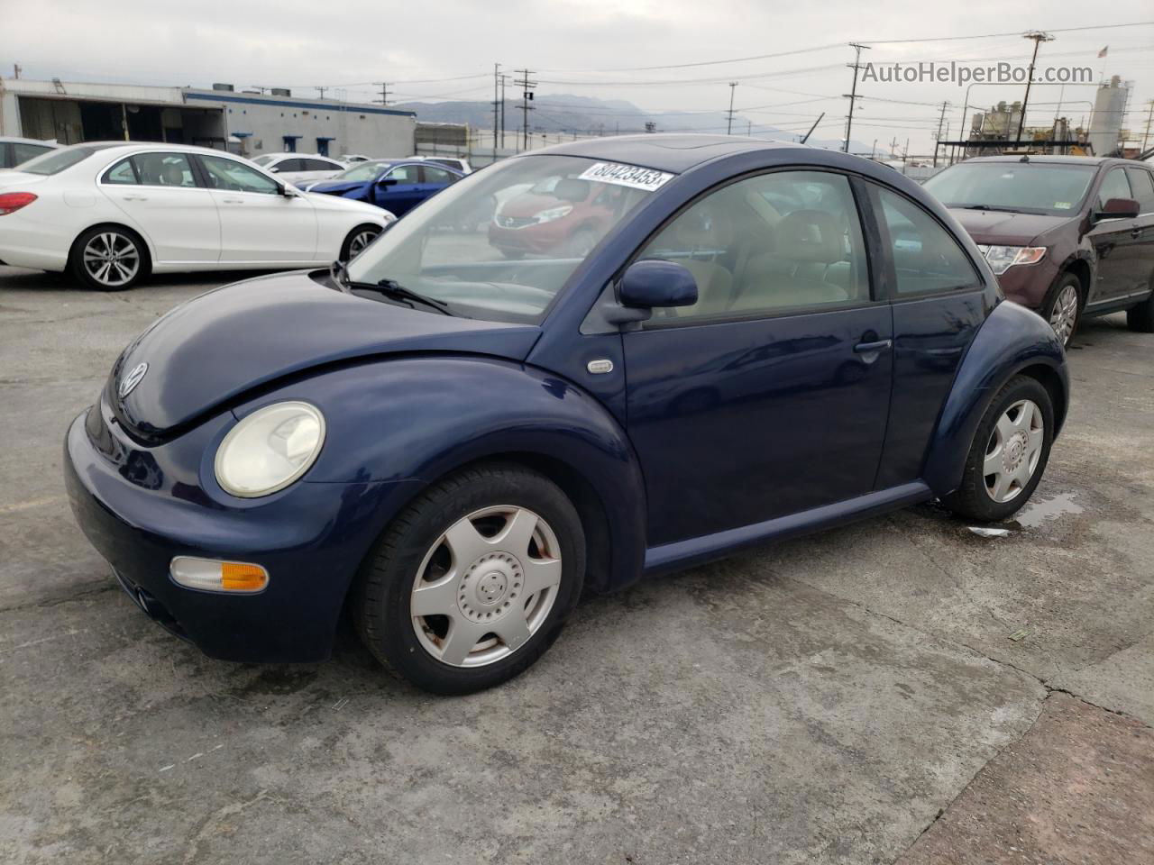 1999 Volkswagen New Beetle Gls Blue vin: 3VWCC21C5XM454631