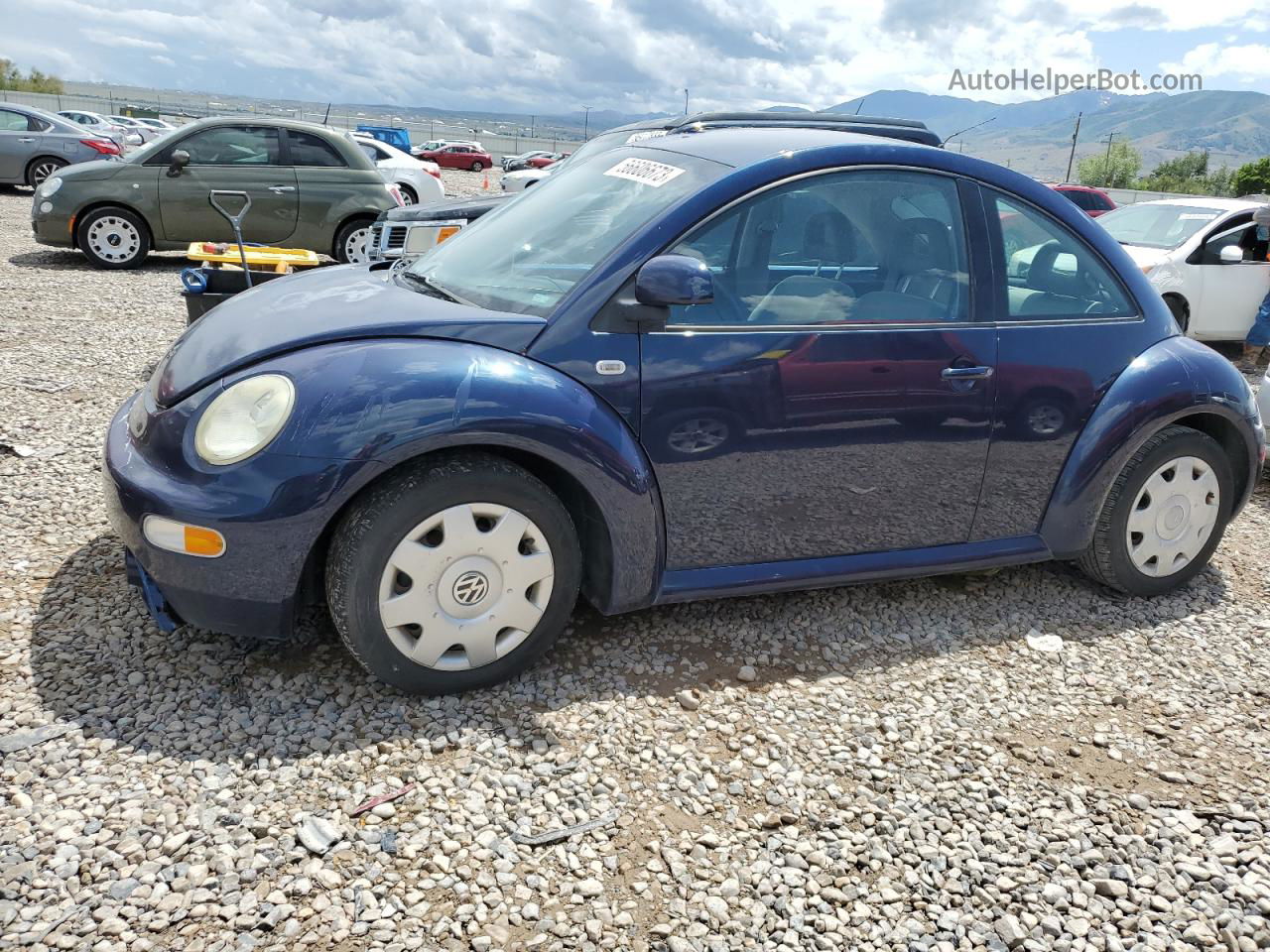 1999 Volkswagen New Beetle Gls Blue vin: 3VWCC21C6XM444870