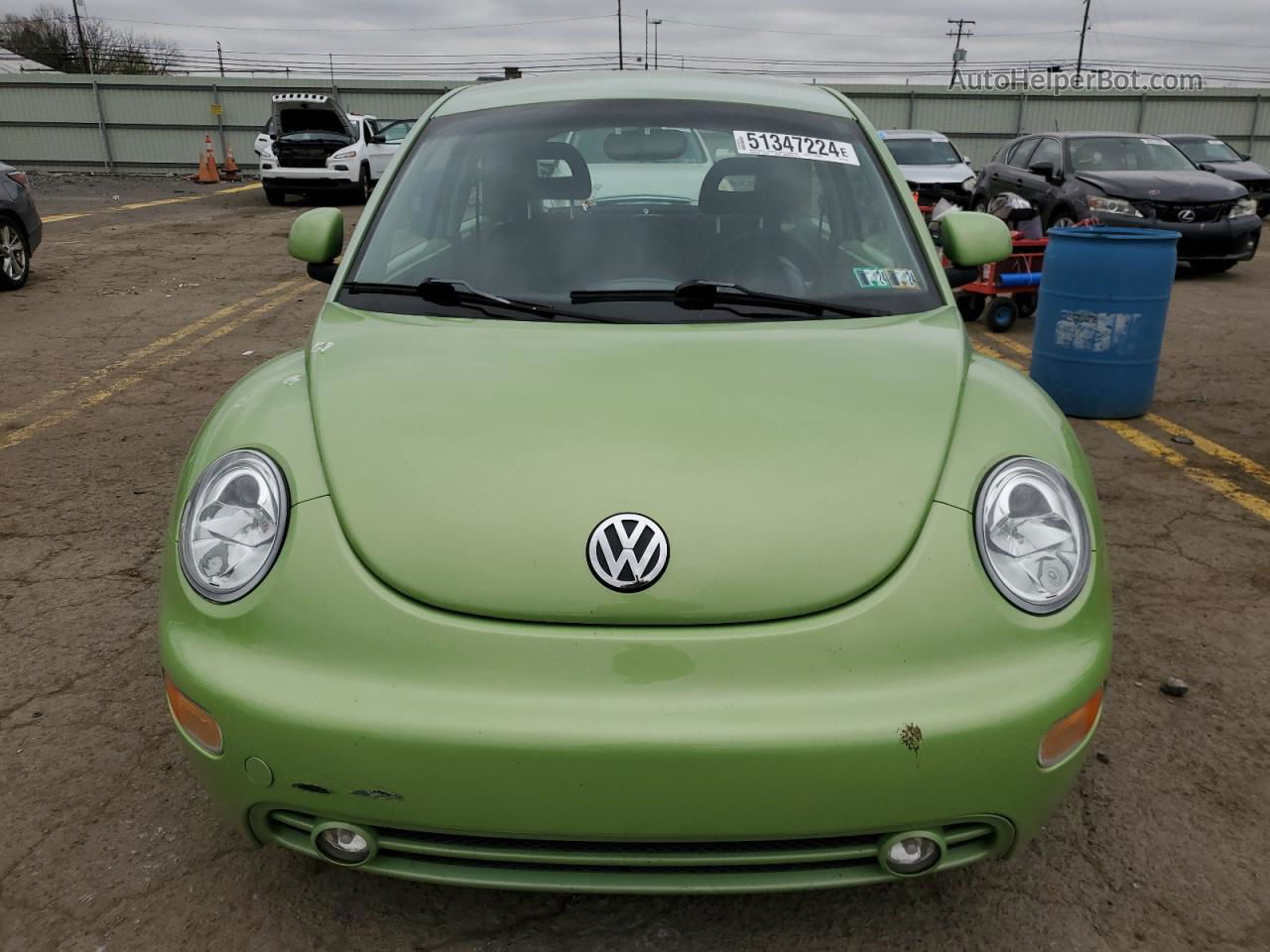 1999 Volkswagen New Beetle Gls Green vin: 3VWCC21C9XM426895