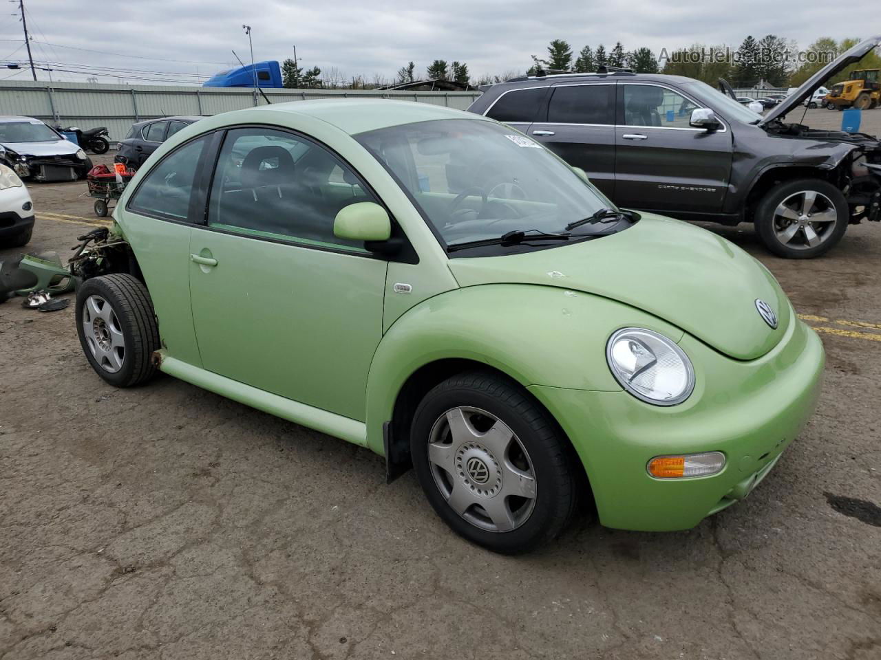 1999 Volkswagen New Beetle Gls Green vin: 3VWCC21C9XM426895