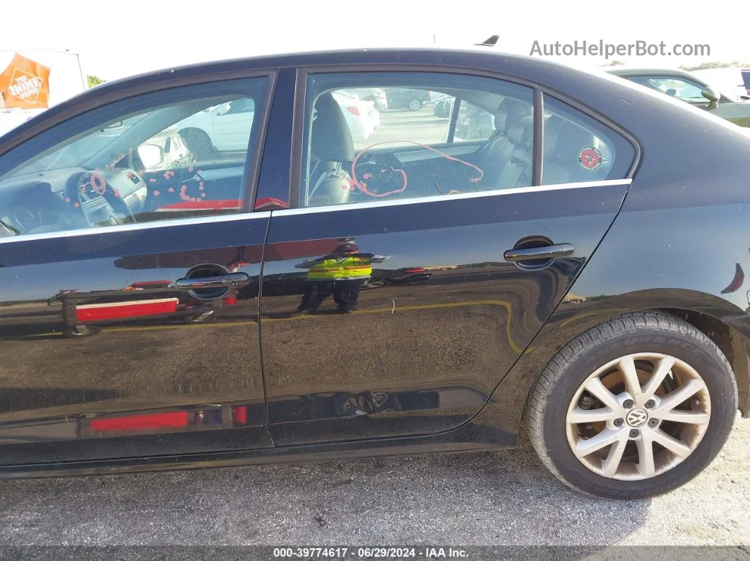 2014 Volkswagen Jetta 1.8t Se Black vin: 3VWD07AJ0EM380217