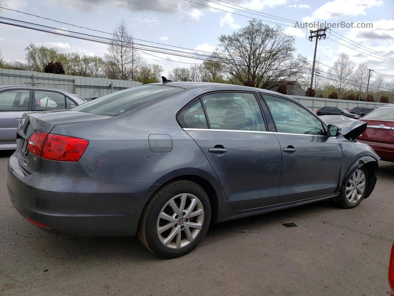 2014 Volkswagen Jetta Se Gray vin: 3VWD07AJ0EM402684