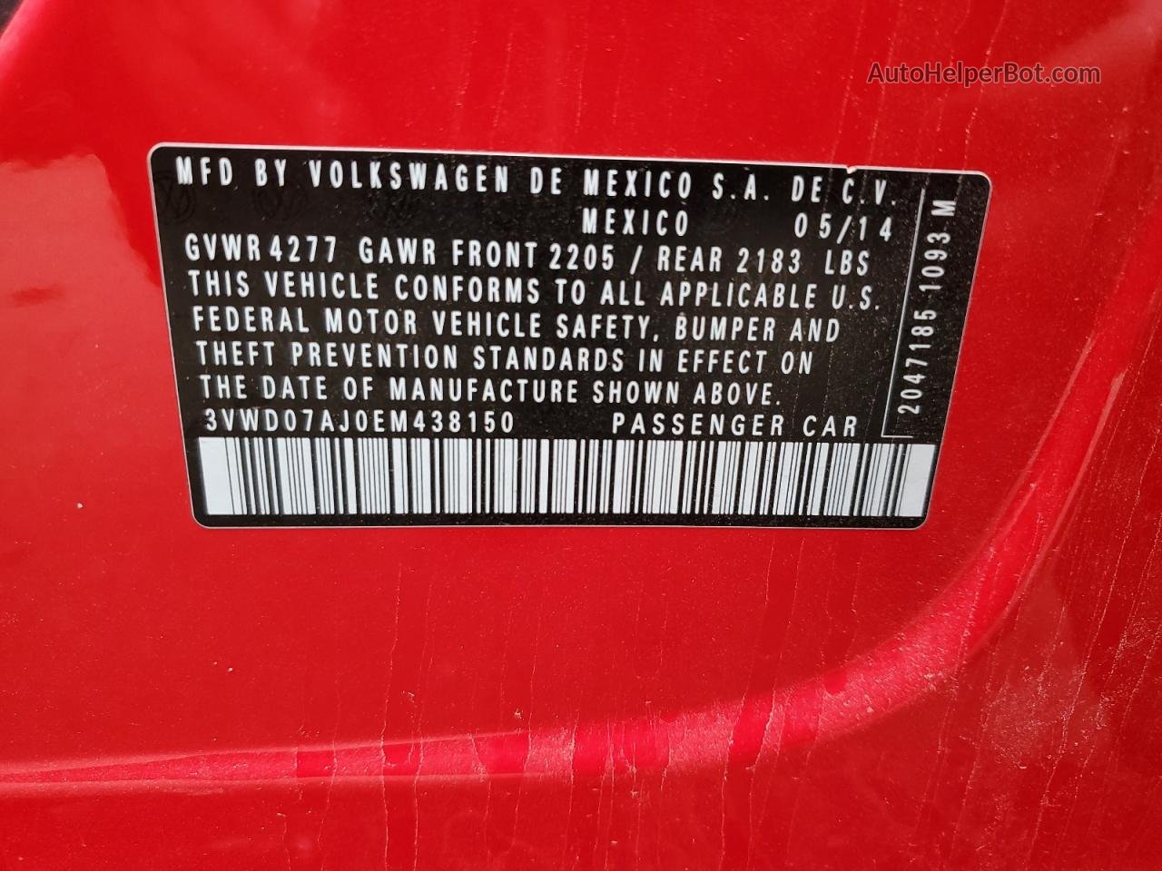 2014 Volkswagen Jetta Se Красный vin: 3VWD07AJ0EM438150