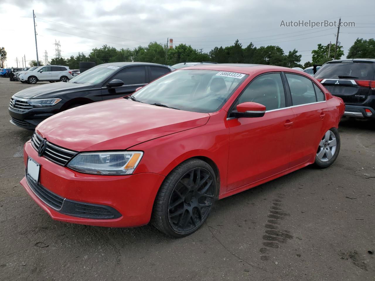 2014 Volkswagen Jetta Se Красный vin: 3VWD07AJ0EM438150