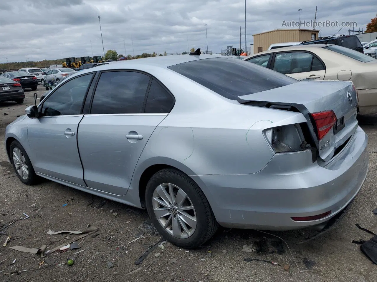 2015 Volkswagen Jetta Se Silver vin: 3VWD07AJ0FM285125