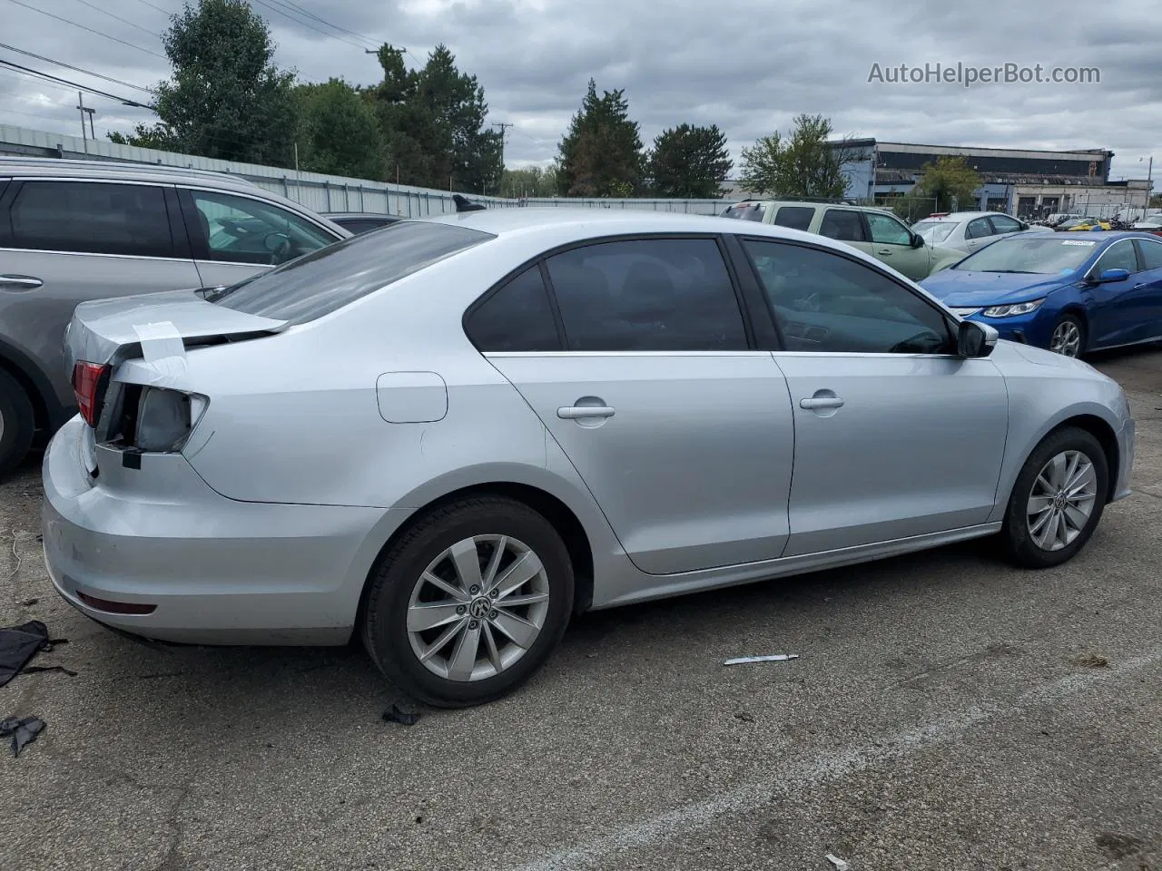 2015 Volkswagen Jetta Se Silver vin: 3VWD07AJ0FM285125