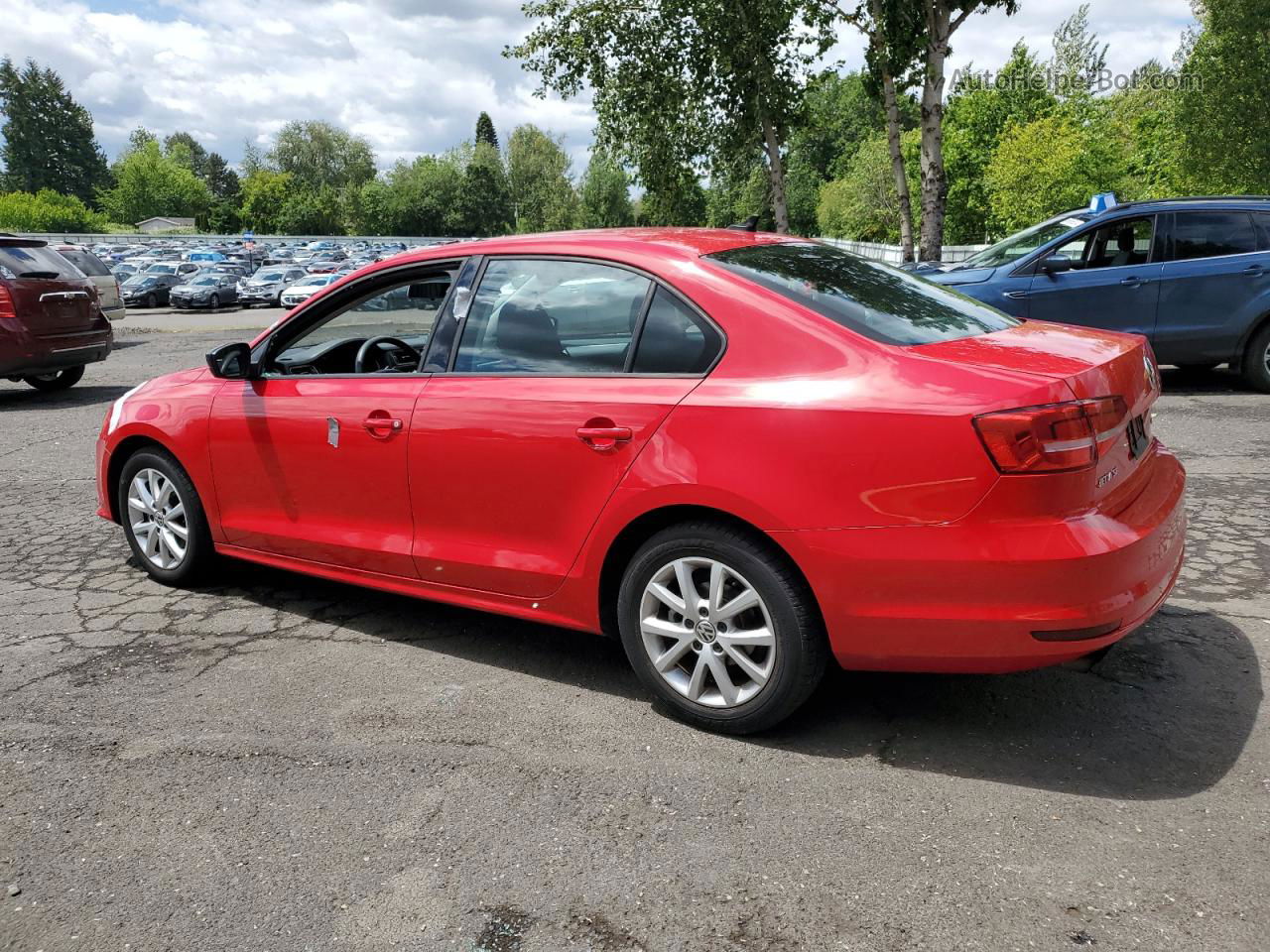 2015 Volkswagen Jetta Se Red vin: 3VWD07AJ0FM326739