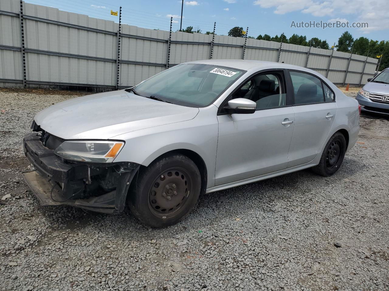 2014 Volkswagen Jetta Se Silver vin: 3VWD07AJ1EM230391