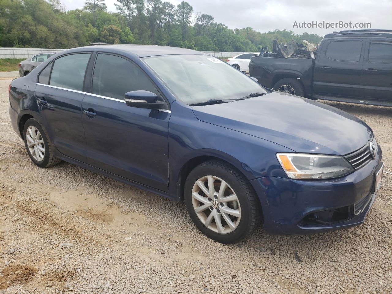 2014 Volkswagen Jetta Se Синий vin: 3VWD07AJ1EM318096