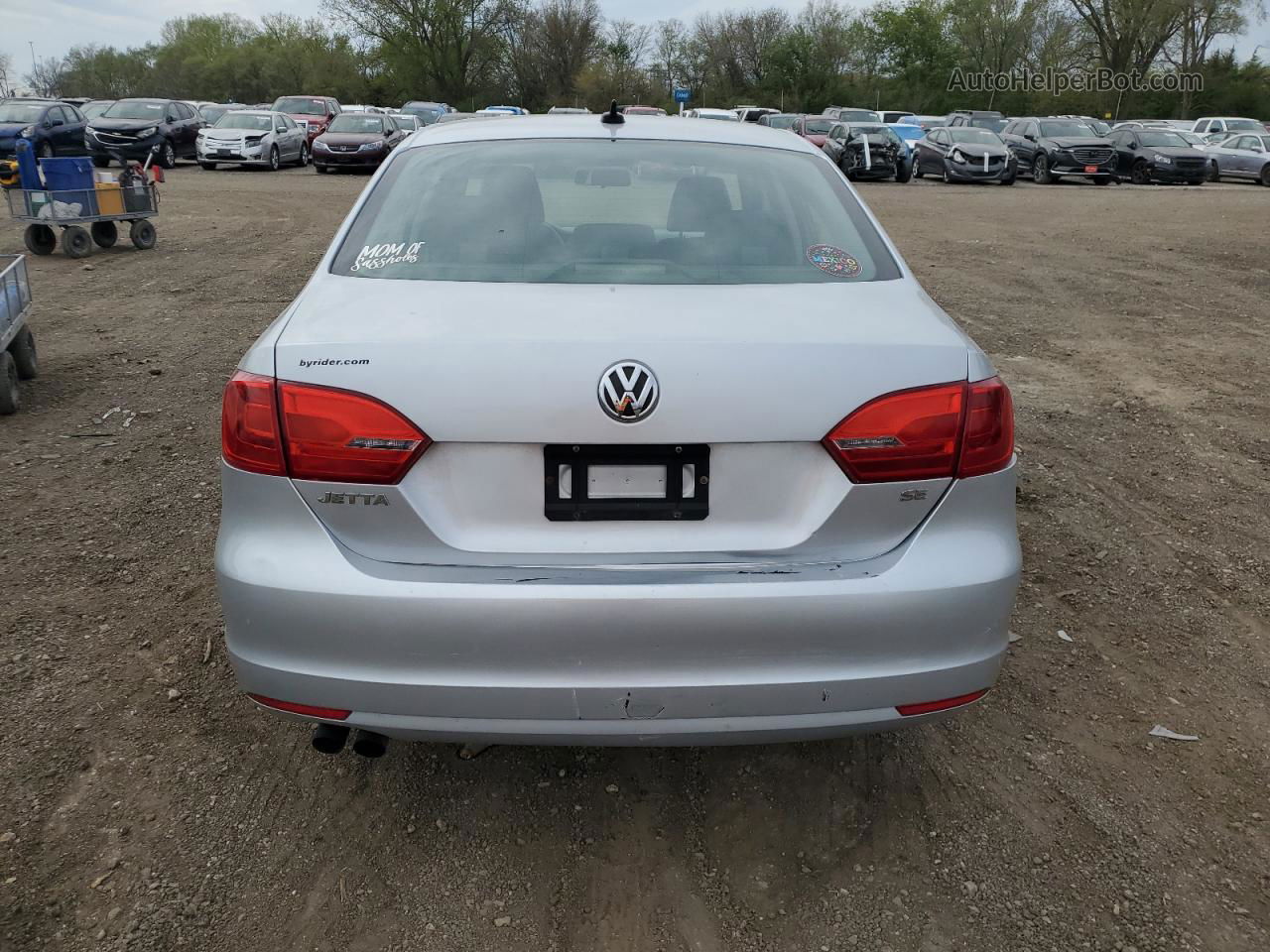 2014 Volkswagen Jetta Se Silver vin: 3VWD07AJ1EM333231