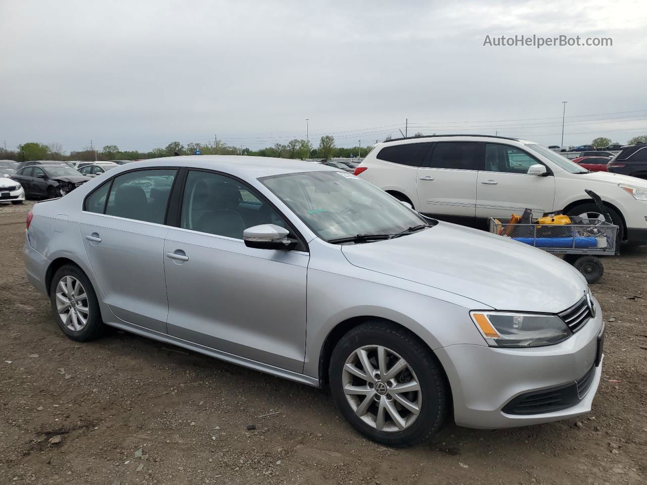 2014 Volkswagen Jetta Se Silver vin: 3VWD07AJ1EM333231