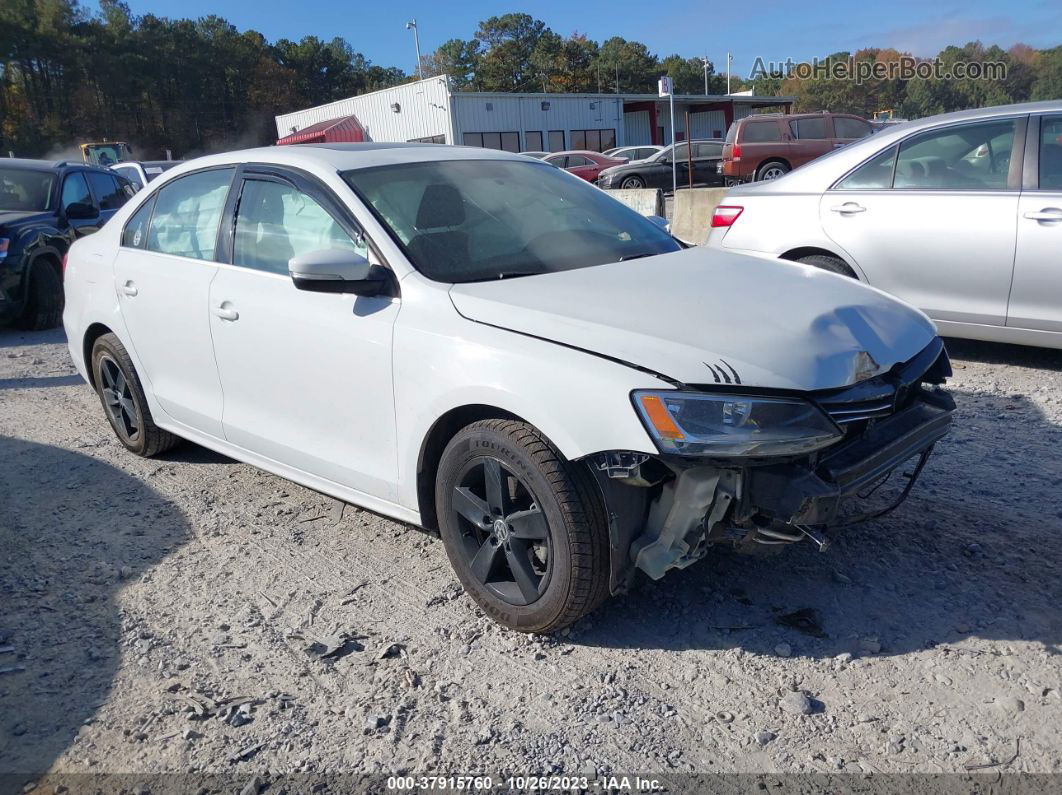 2014 Volkswagen Jetta 1.8t Se White vin: 3VWD07AJ1EM435855