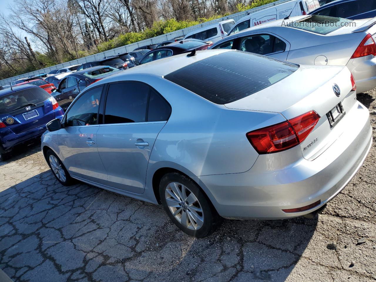 2015 Volkswagen Jetta Se Silver vin: 3VWD07AJ1FM312803