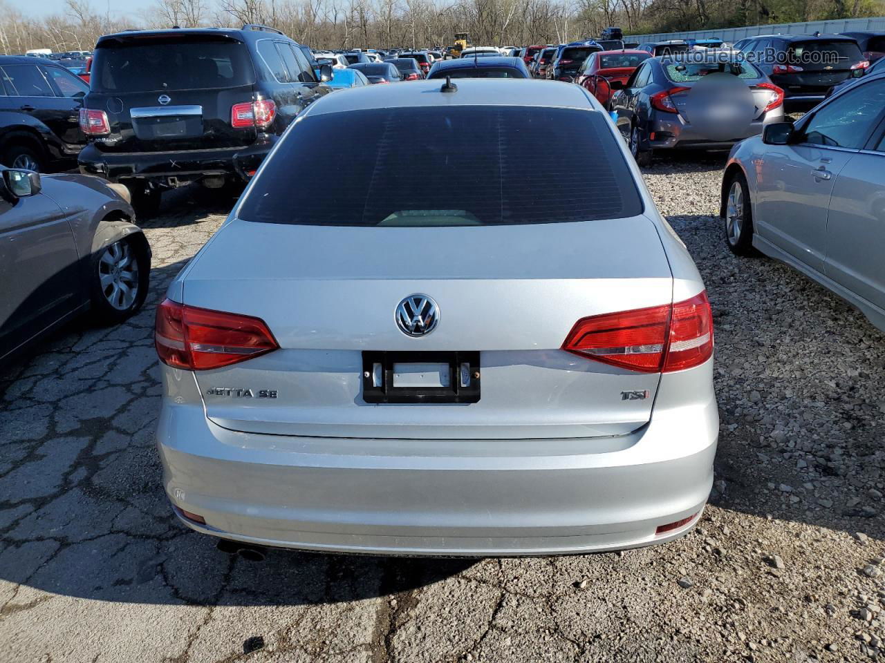 2015 Volkswagen Jetta Se Silver vin: 3VWD07AJ1FM312803