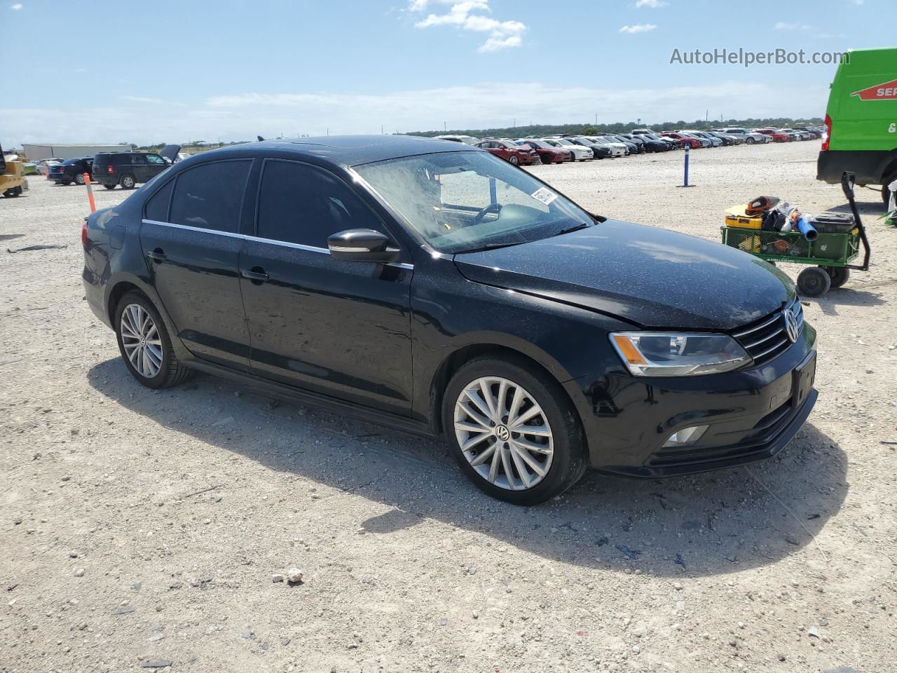 2015 Volkswagen Jetta Se Black vin: 3VWD07AJ1FM316513