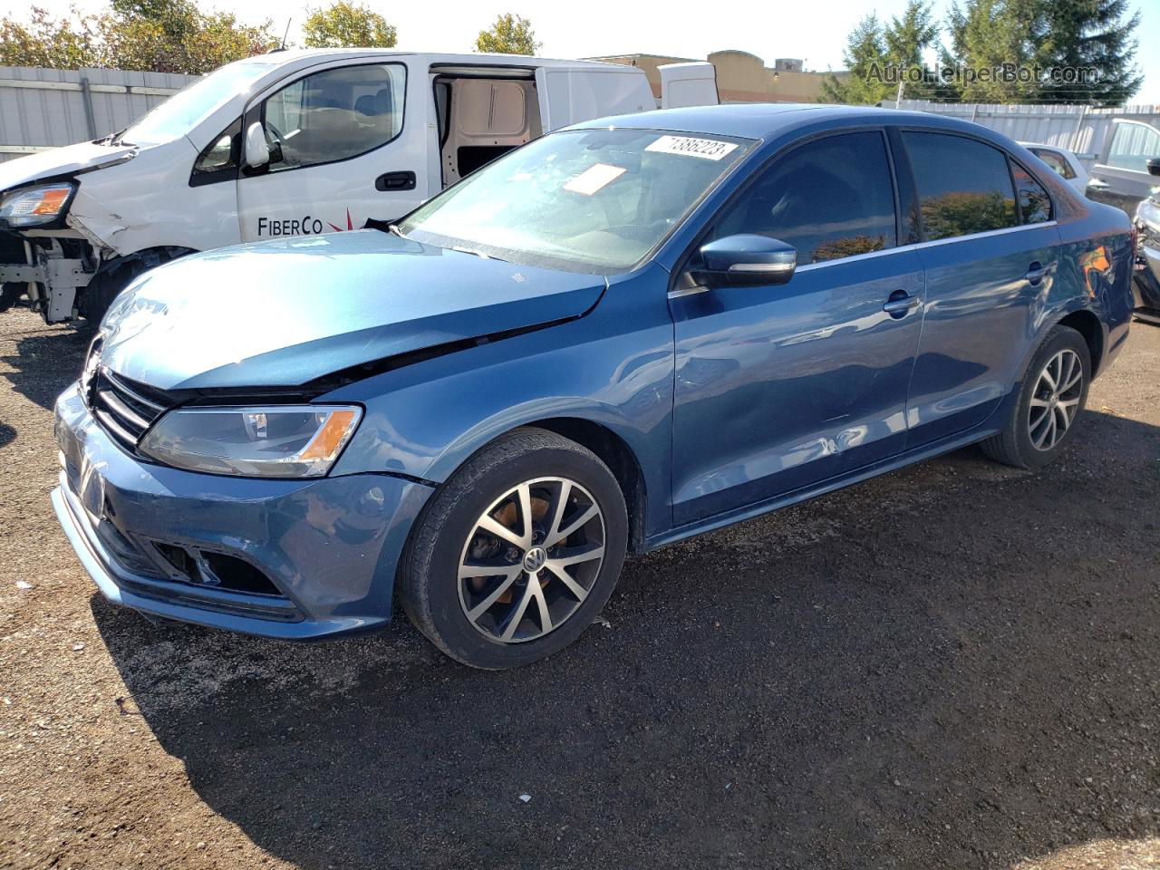 2016 Volkswagen Jetta Comfortline Blue vin: 3VWD07AJ1GM338268