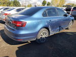 2016 Volkswagen Jetta Comfortline Blue vin: 3VWD07AJ1GM338268