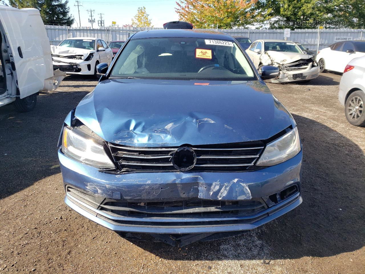 2016 Volkswagen Jetta Comfortline Синий vin: 3VWD07AJ1GM338268