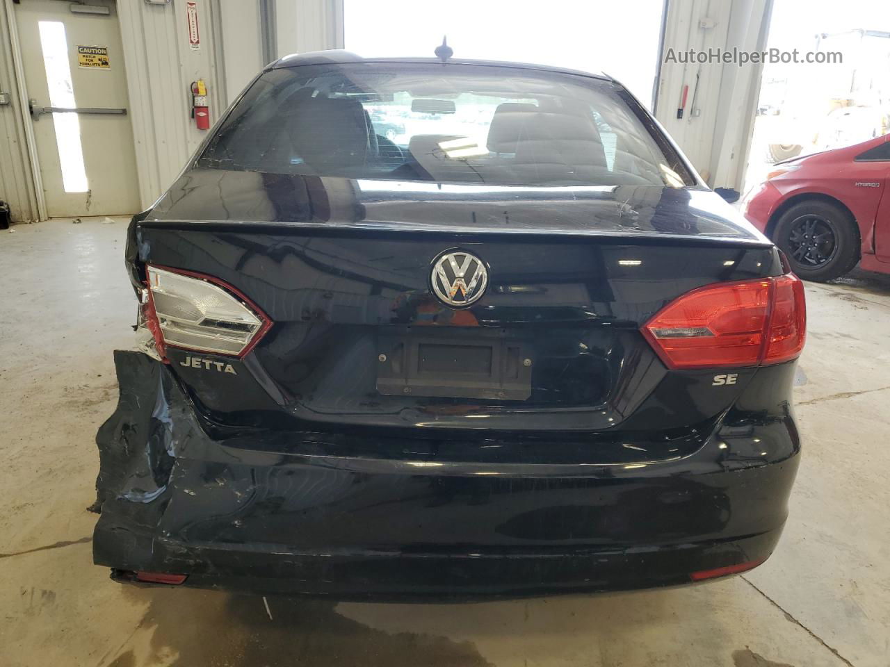 2014 Volkswagen Jetta Se Black vin: 3VWD07AJ2EM313893