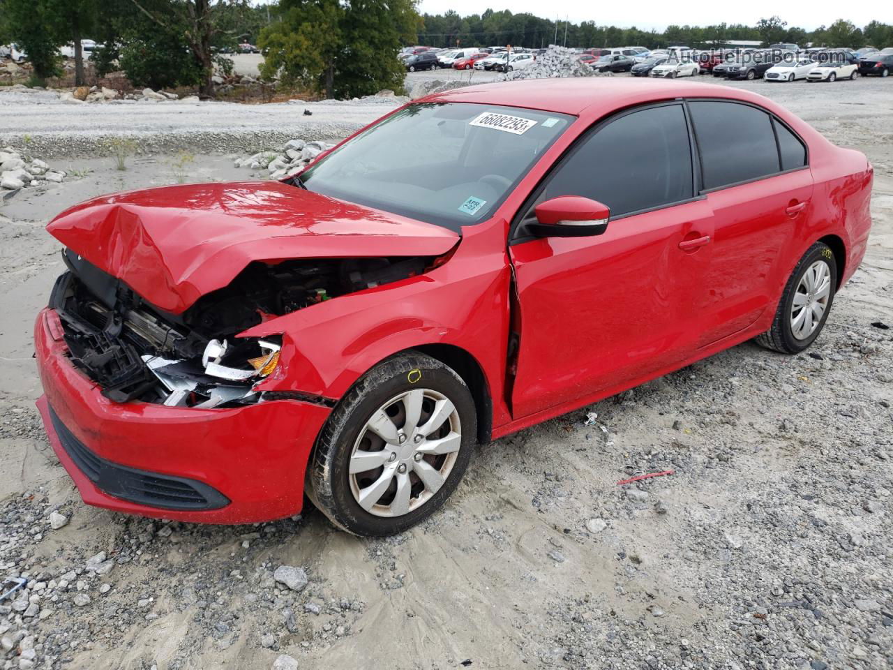 2014 Volkswagen Jetta Se Red vin: 3VWD07AJ3EM225936