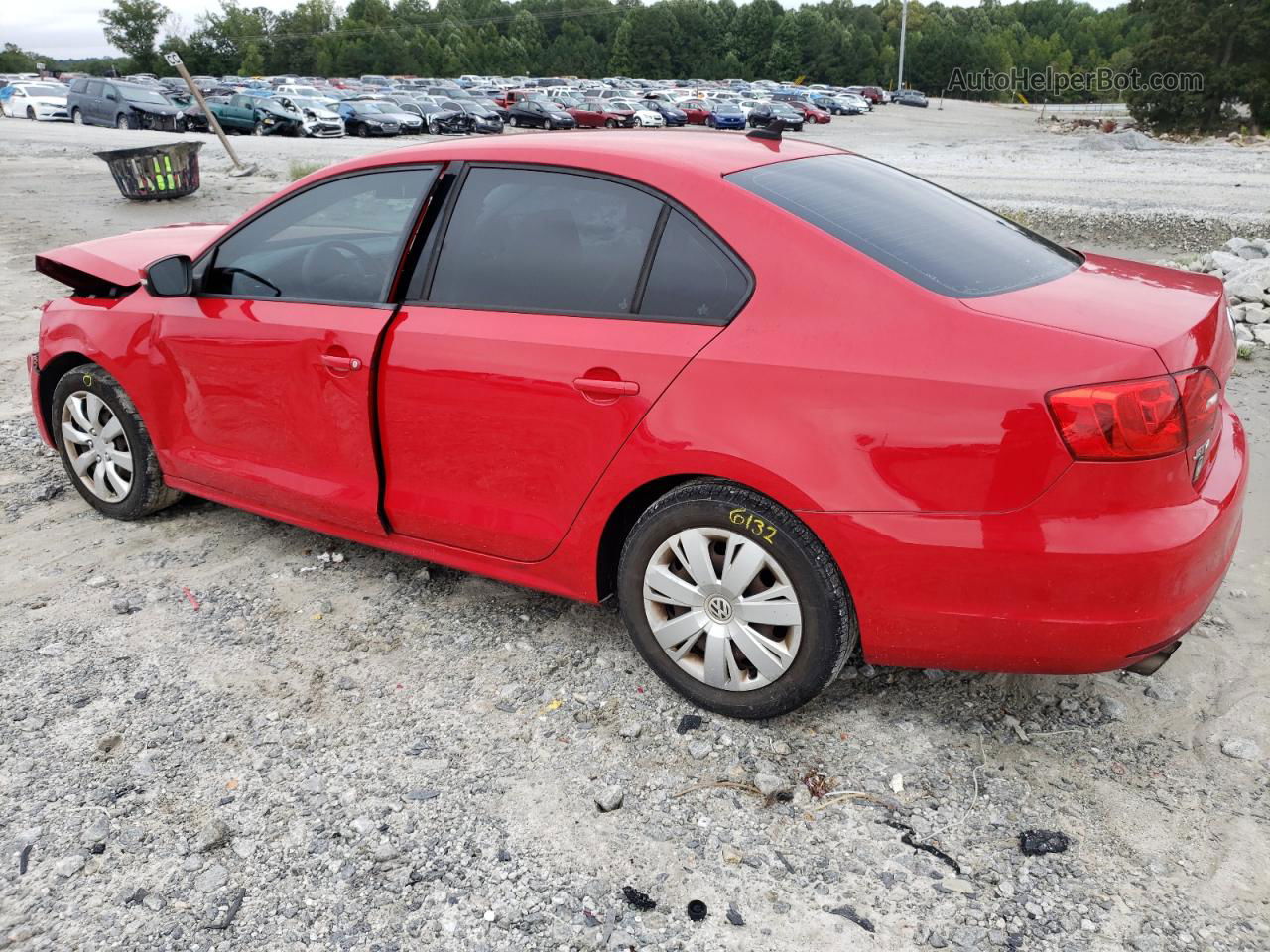 2014 Volkswagen Jetta Se Red vin: 3VWD07AJ3EM225936