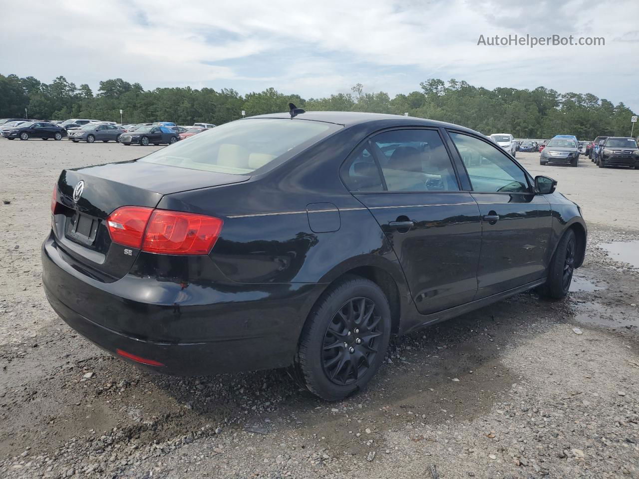 2014 Volkswagen Jetta Se Black vin: 3VWD07AJ3EM388750